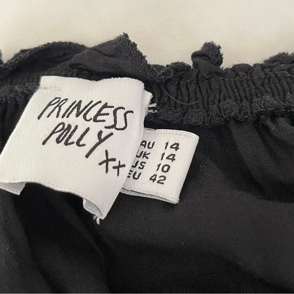 Princess Polly Elegant Black Ruffle Festival Boho‎ Romper Dress
